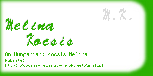 melina kocsis business card